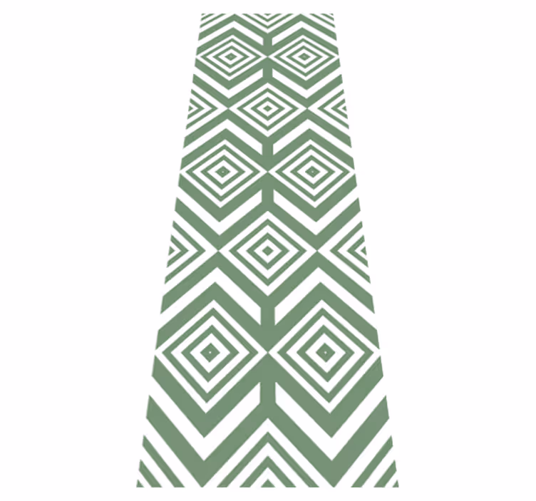 Tapis vinyle salon losanges verts - TenStickers