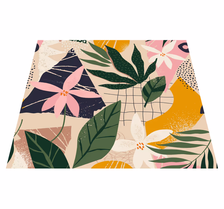 Tapis vinyle salon un jardin à la maison - TenStickers