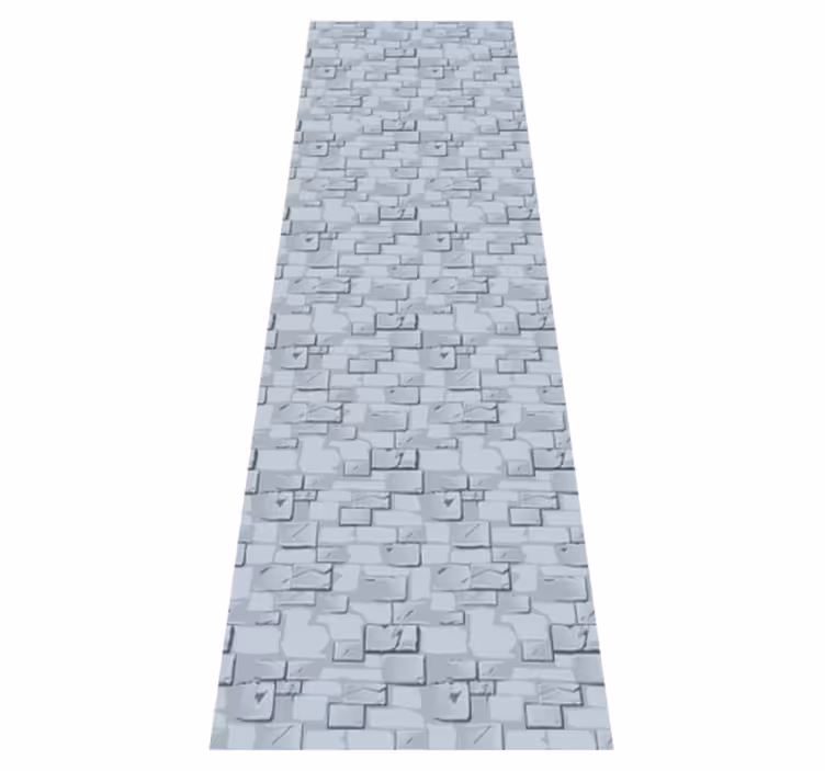 Tapis vinyle gris pierres et briques réalistes - TenStickers