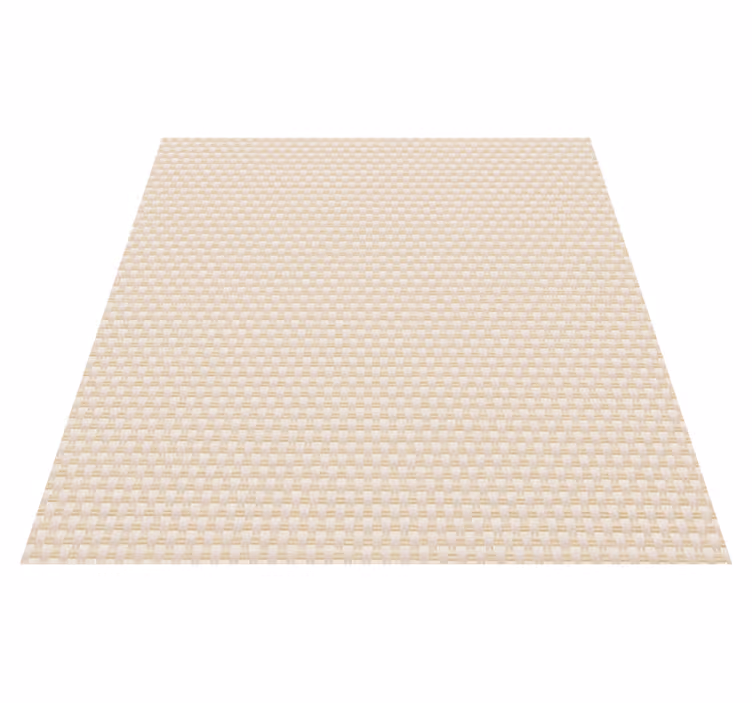 Tapis vinyle beige écran en lin blanc - TenStickers