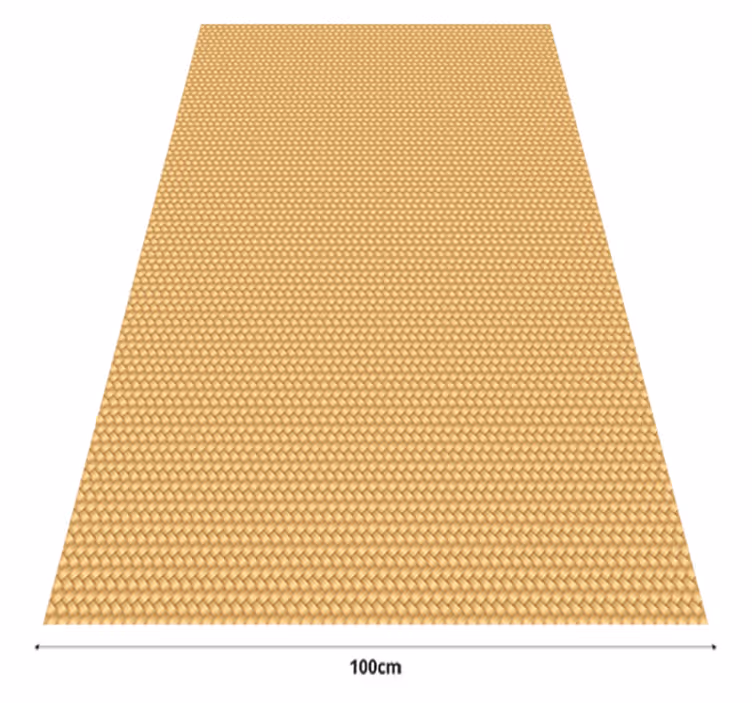 Tapis vinyle beige texture osier - TenStickers