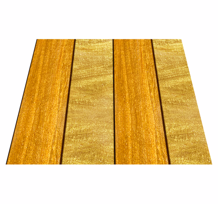 Tapis vinyle jaune finition bois texturée - TenStickers