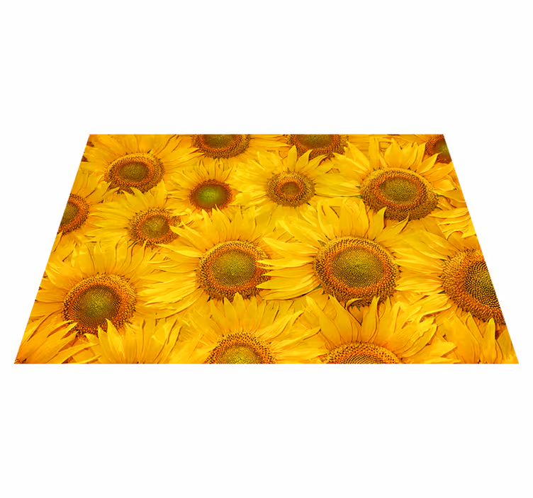 Tapis vinyle jaune tournesols - TenStickers