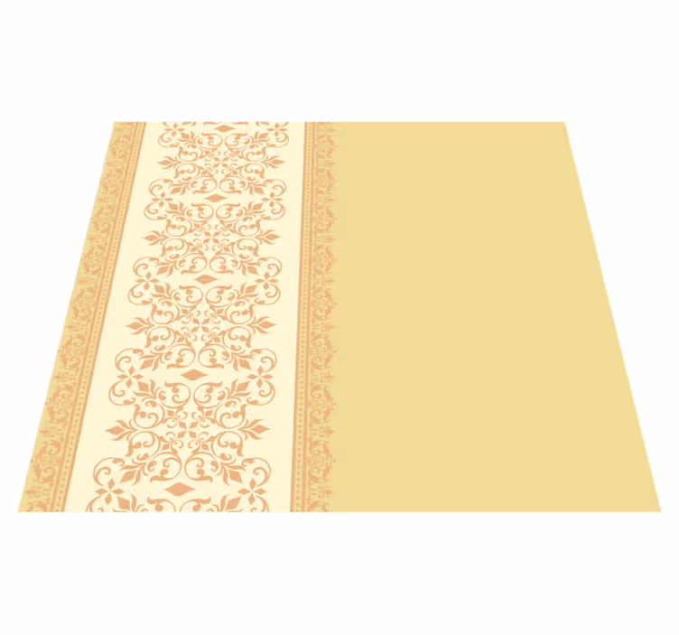 Tapis vinyle jaune papier peint cheminée vintage - TenStickers