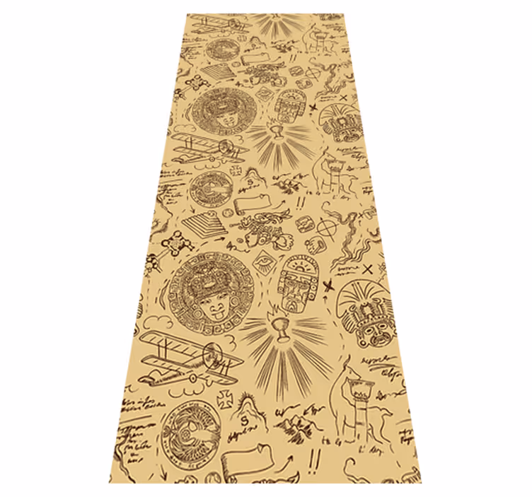 Tapis vinyle jaune aventurier des temps modernes - TenStickers