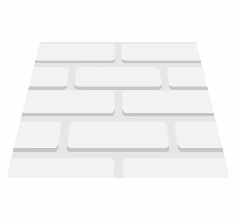 Tapis vinyle blanc briques blanches - TenStickers