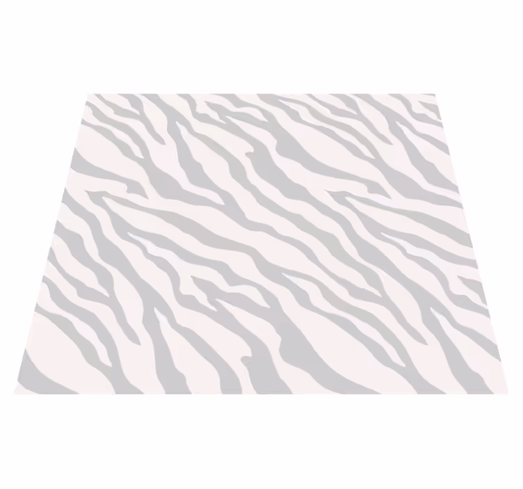 Tapis vinyle blanc motif zèbre gris clair - TenStickers