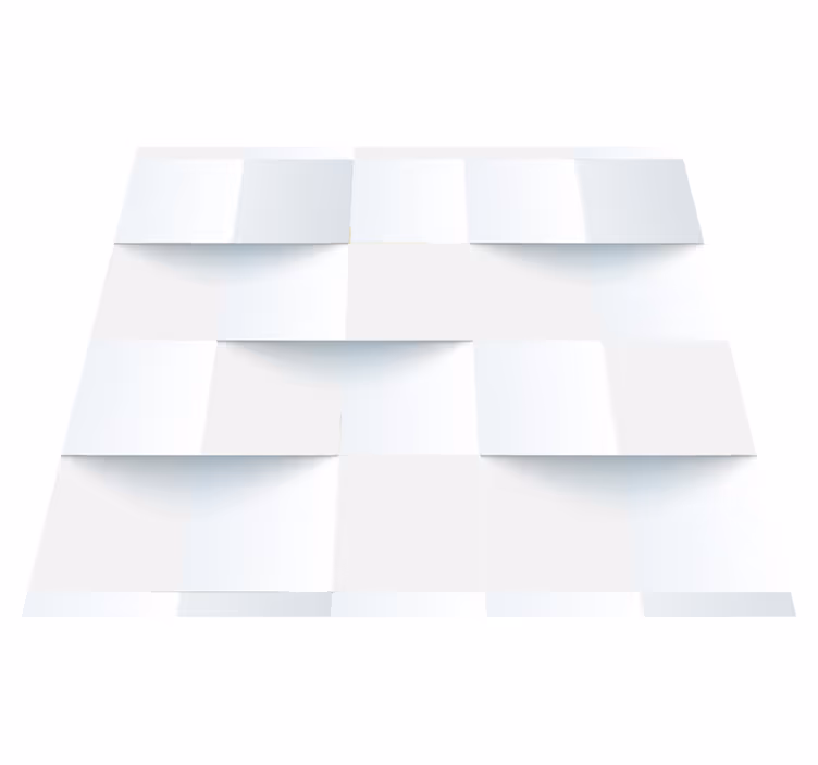 Tapis vinyle blanc notes adhésives 3d blanches - TenStickers