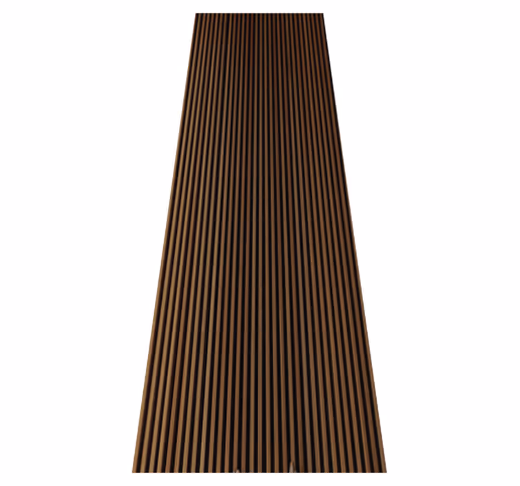 Tapis vinyle marron design vertical style teck - TenStickers