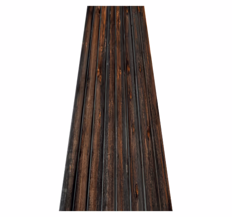 Tapis vinyle marron style bois noir brûlé - TenStickers