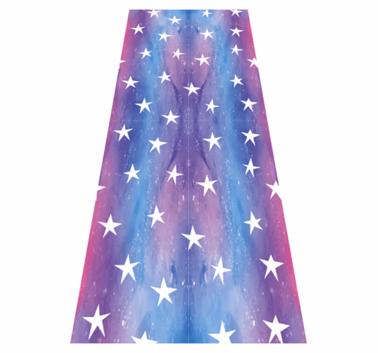 Tapis vinyle violet texture cosmos violet avec étoiles - TenStickers