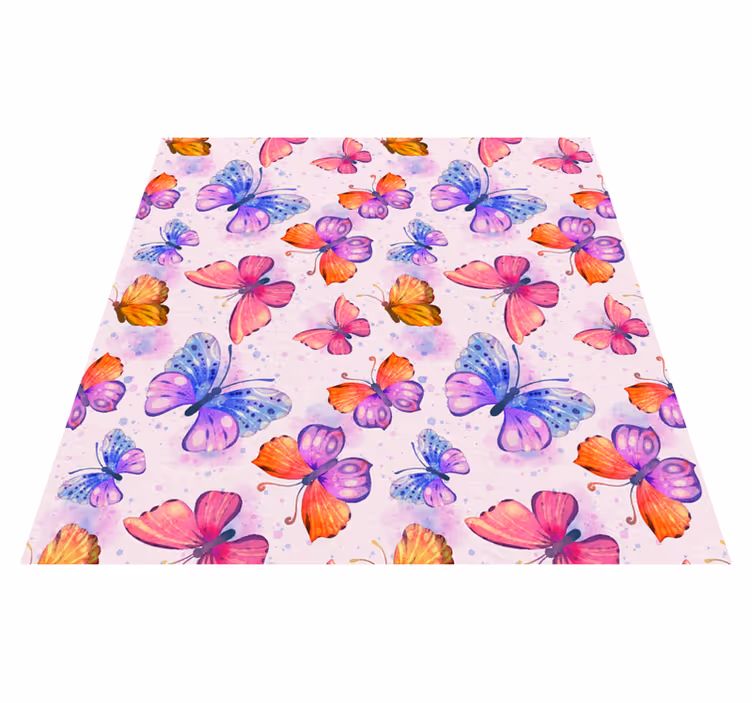 Tapis vinyle violet aquarelle colorée - TenStickers