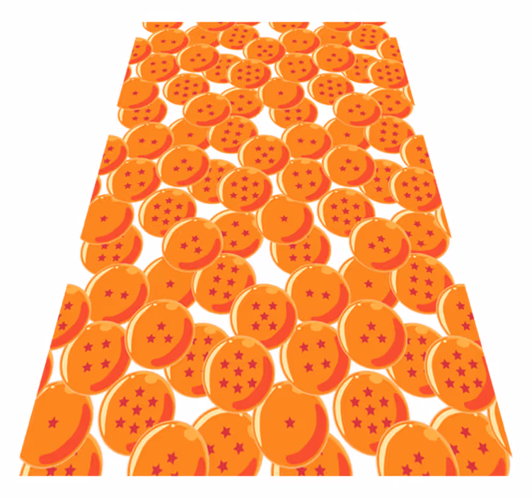 Tapis vinyle orange boules de dragon - TenStickers