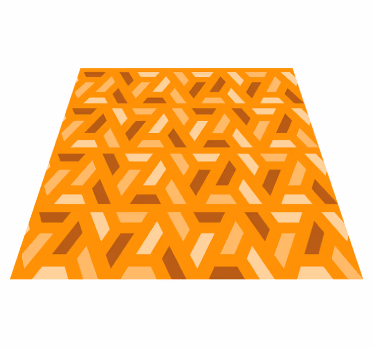 Tapis vinyle orange tons géométriques oranges - TenStickers