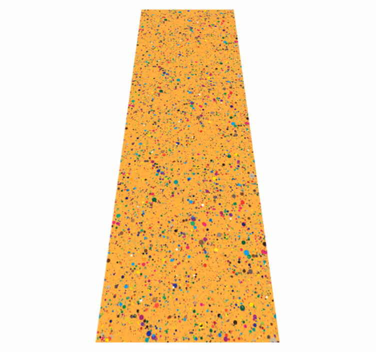 Tapis vinyle orange éclats de couleur - TenStickers