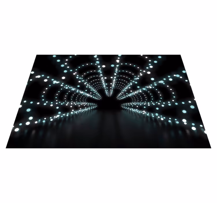 Tapis vinyle noir Éclat abstrait lumineux - TenStickers