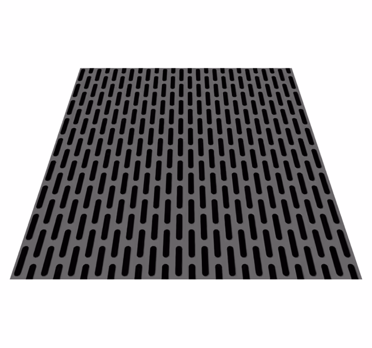 Tapis vinyle noir grille métallique noire - TenStickers