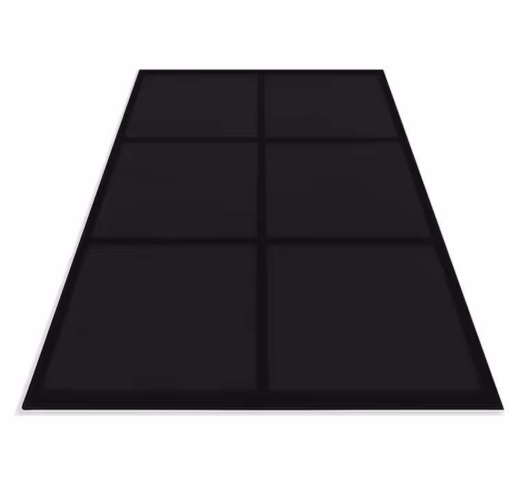 Tapis vinyle noir motif blocs modernes - TenStickers