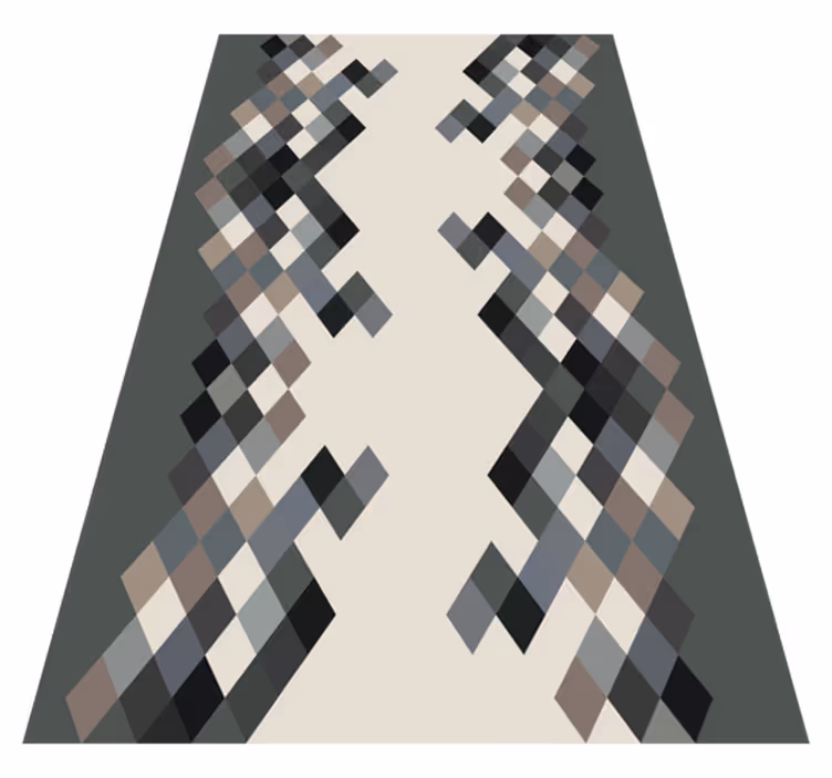 Tapis vinyle noir blocs de couleurs nuancées - TenStickers