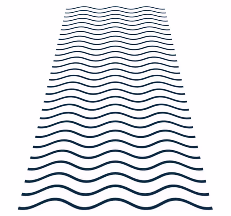 Tapis vinyle noir motif lignes simples - TenStickers