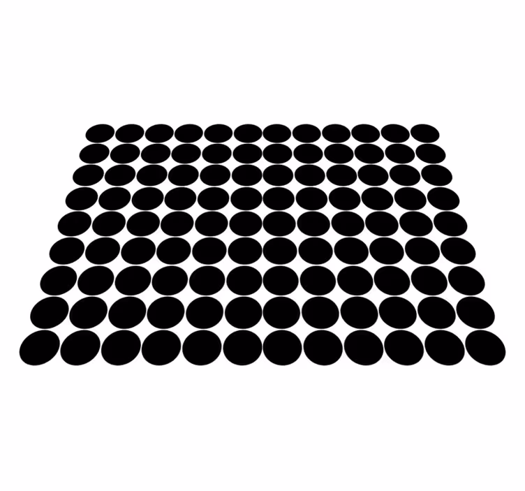 Tapis vinyle noir à motif de pois noirs - TenStickers