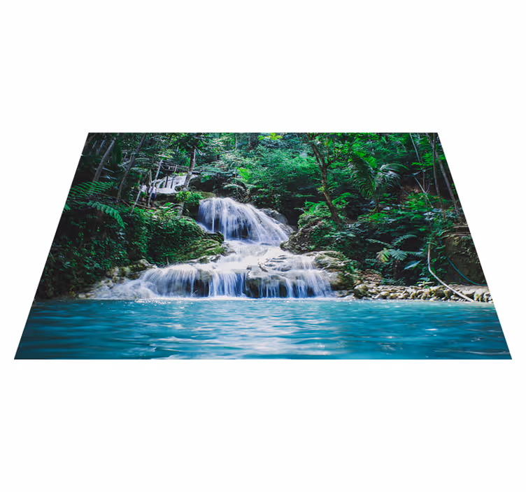 Tapis vinyle vert - dans les tropiques - TenStickers
