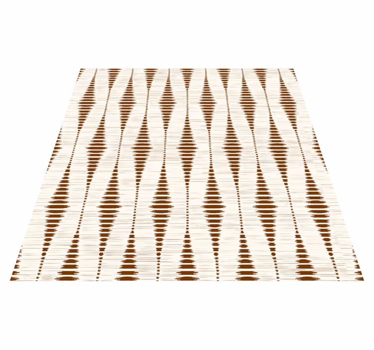 Tapis vinyle extérieur brun chocolat rabaul ikat - TenStickers