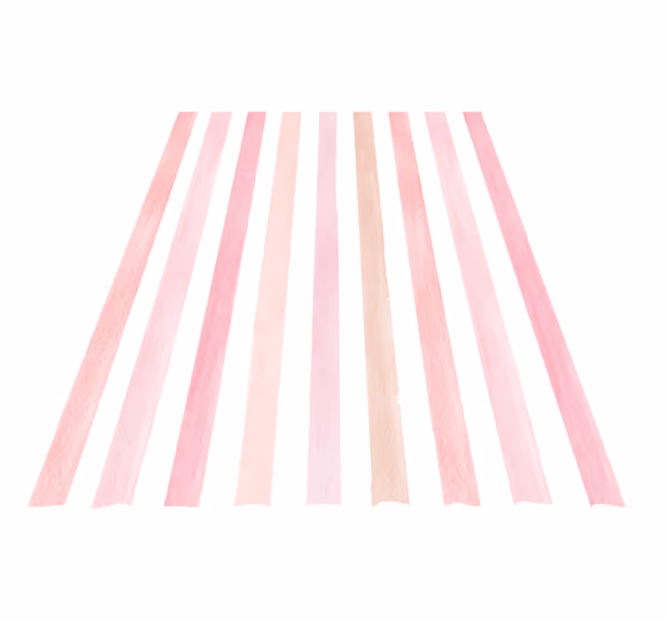 Tapis vinyle extérieur rayures verticales aquarelle rose - TenStickers