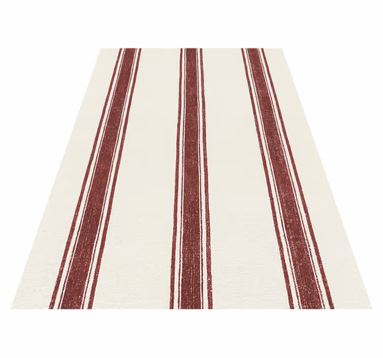 Tapis vinyle extérieur lignes verticales rouges - TenStickers
