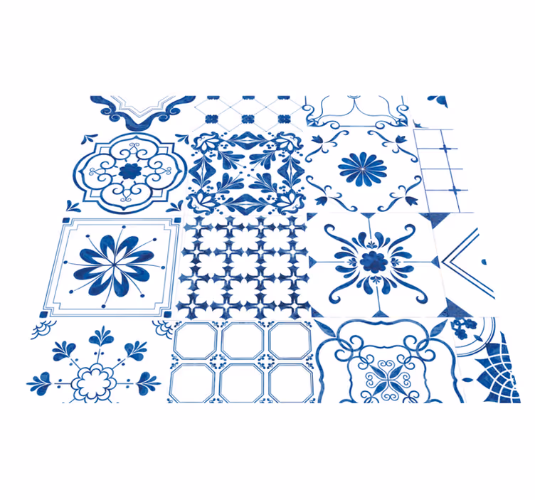 Tapis vinyle extérieur carreaux nordiques - TenStickers