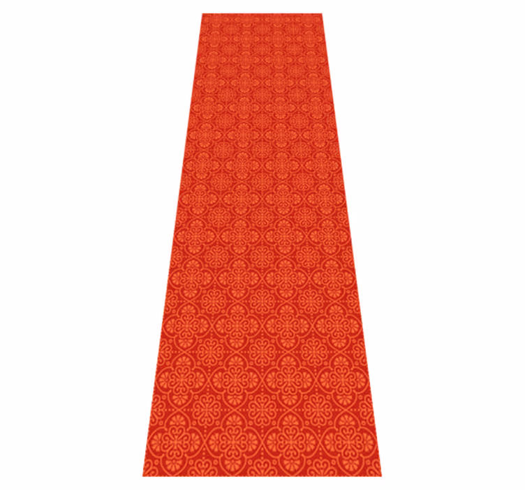 Tapis vinyle rouge motif indien rouge - TenStickers
