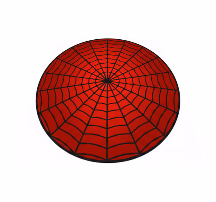 Tapis vinyle rouge toile d'araignée - TenStickers