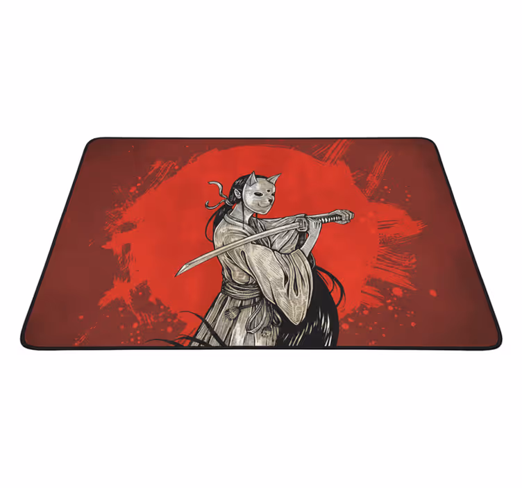 Tapis vinyle rouge panneau anime - TenStickers