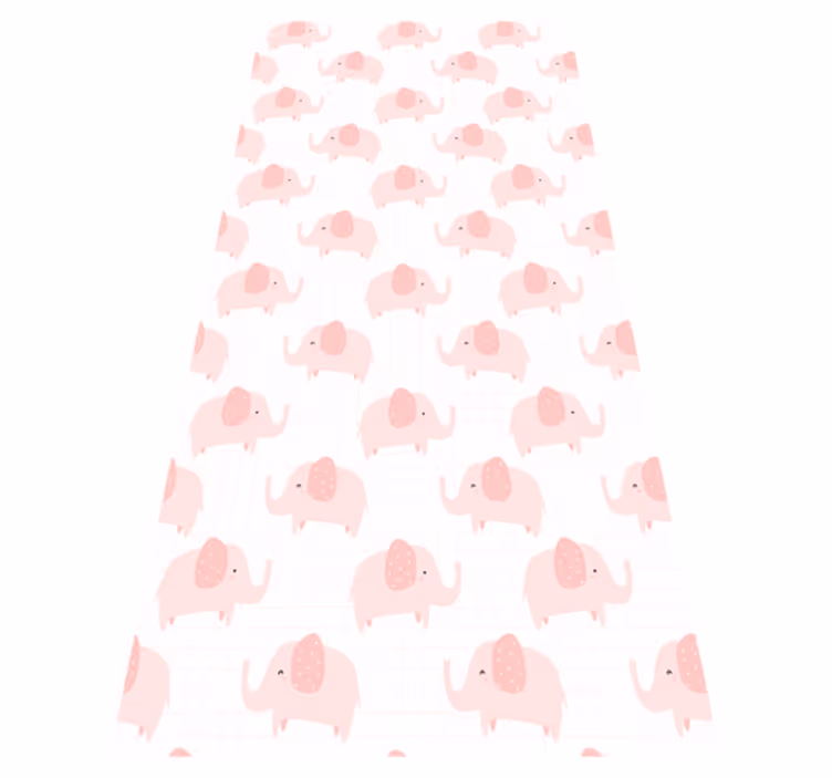 Tapis vinyle rose éléphants roses - TenStickers