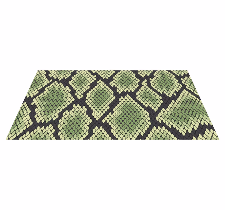 Tapis en vinyle imprimé peau de serpent vert - TenStickers