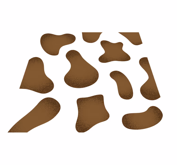 Tapis en vinyle marron imprimé animal de vache - TenStickers