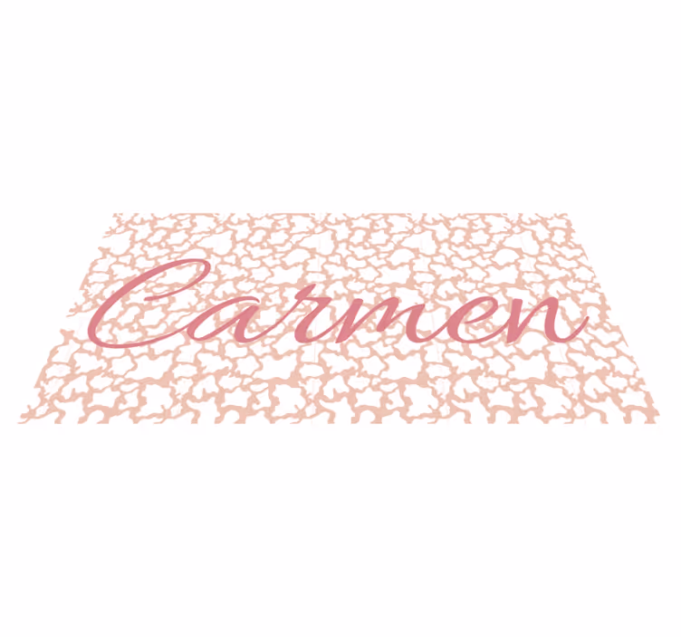 Tapis vinyle peau de vache rose personnalisé - TenStickers