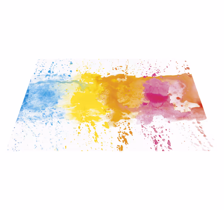 Tapis en vinyle moderne splash aquarelle - TenStickers