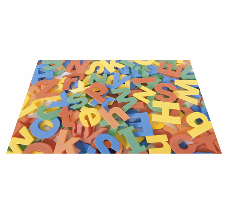 Tapis d'alphabet en vinyle désordre alphabet - TenStickers