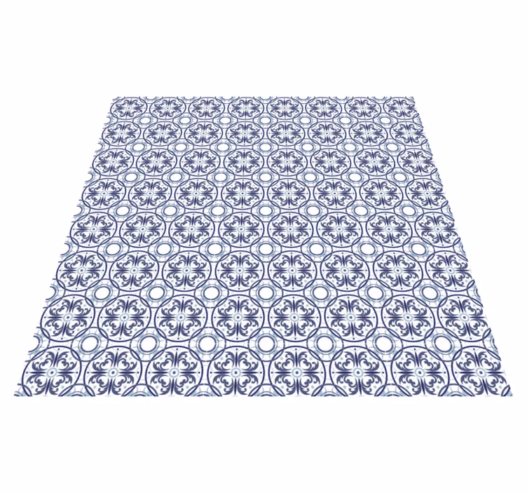 Tapis vinyle carreaux de ciment bleu clair - TenStickers