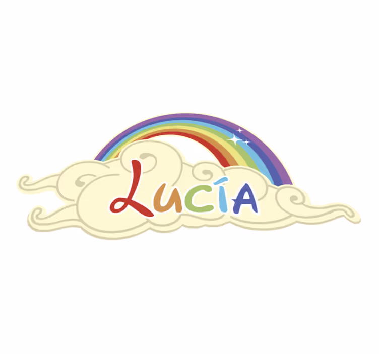 Tapis vinyle enfant arc-en-ciel personnalisable - TenStickers