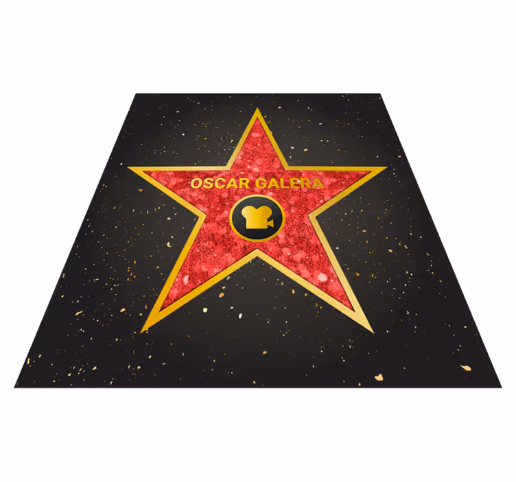 Tapis vinyle personnalisable hollywood star - TenStickers