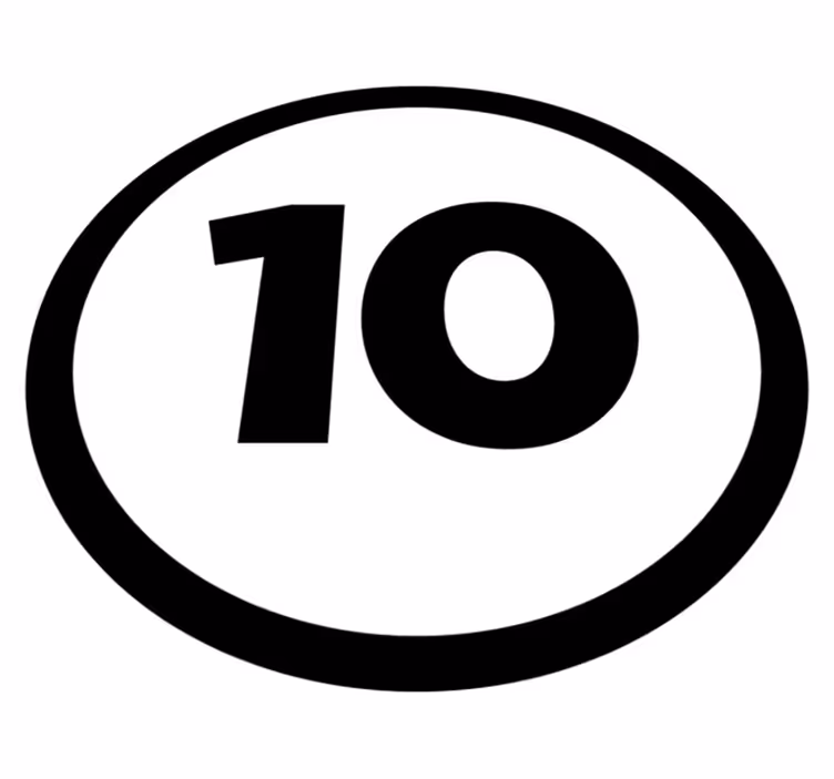 Tapis vinyle personnalisé numéro circulaire personnalisable - TenStickers