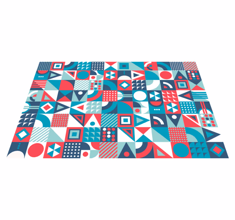 Tapis moderne en vinyle géométrique - TenStickers