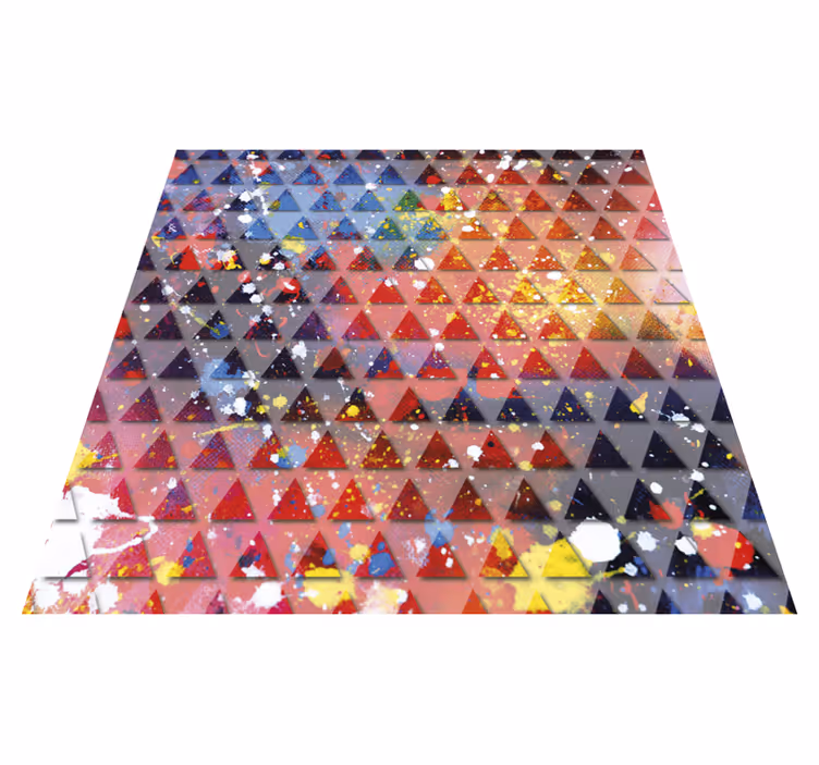Tapis de vinyle triangle taches de peinture - TenStickers