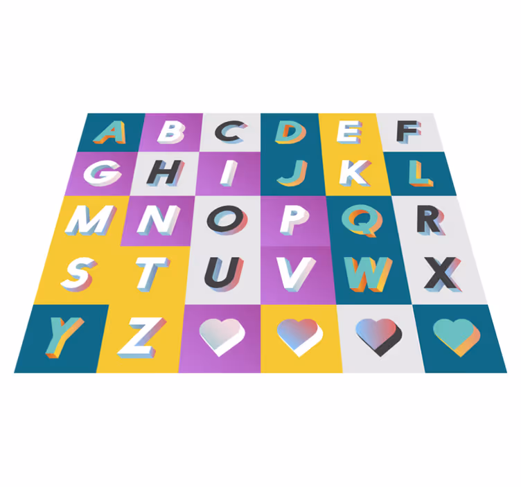Tapis vinyle chambre colorful Alphabet Playarea - TenStickers