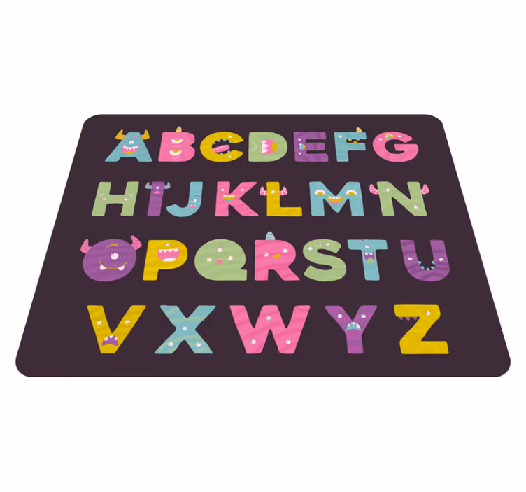 Tapis d'alphabet vinyle monstrueux original - TenStickers