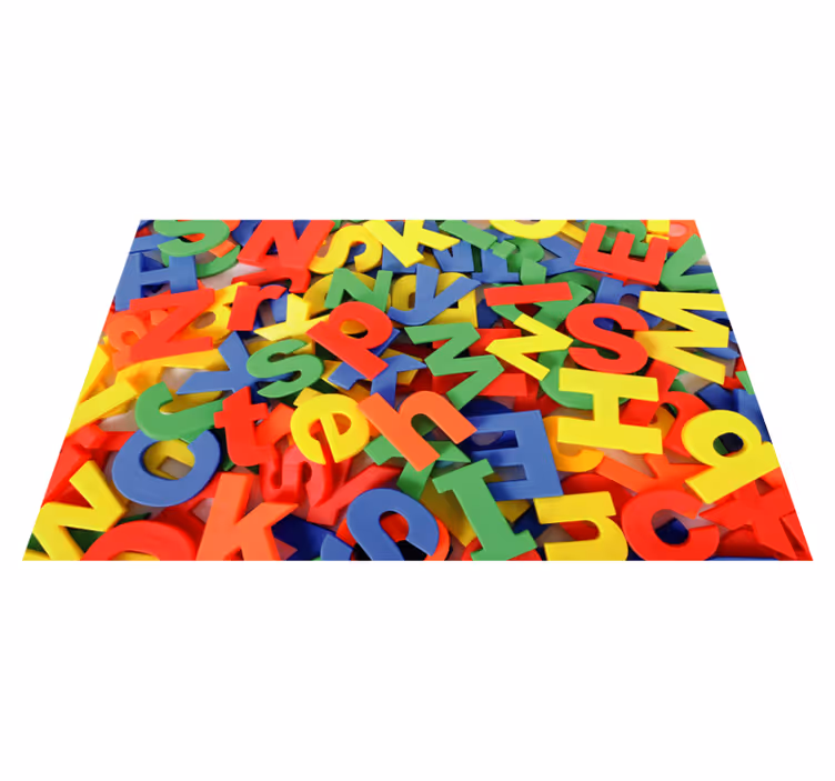 Tapis vinyle lettres jeu de puzzle alphabet - TenStickers