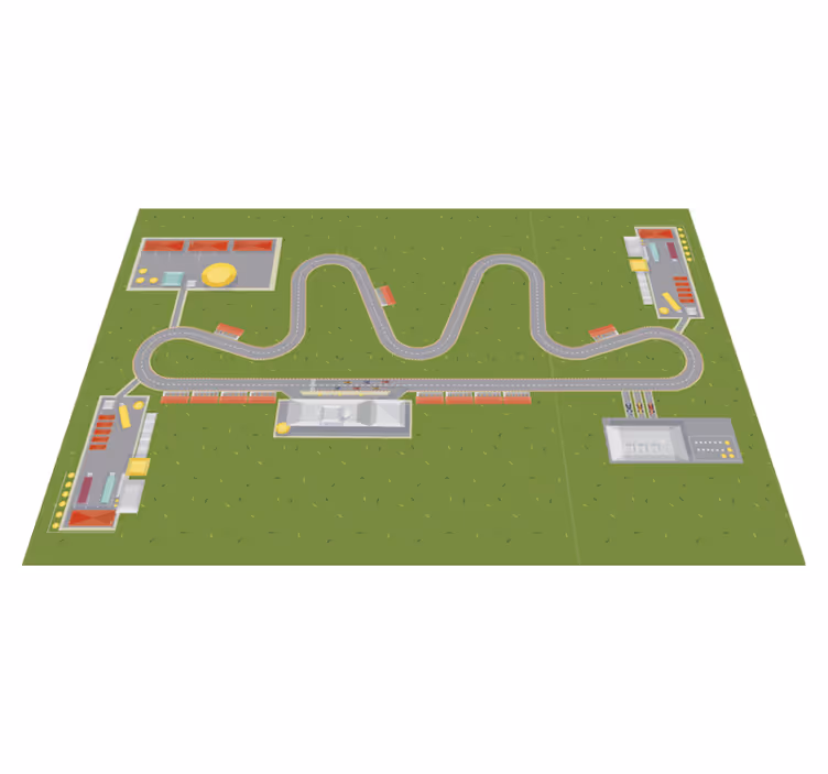 Tapis vinyle fabuleux voiture city track - TenStickers
