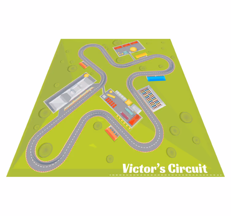 Tapis vinyle de piste de course personnalisable  - TenStickers